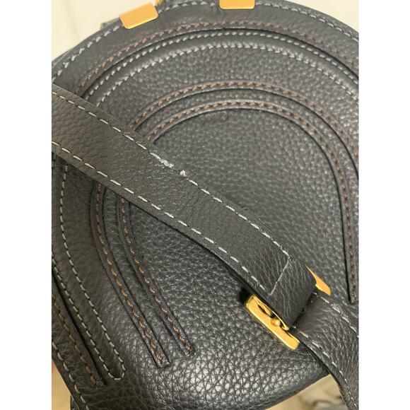 Chloé Marcie mini saddle bag black leather $1150 - Picture 11 of 13